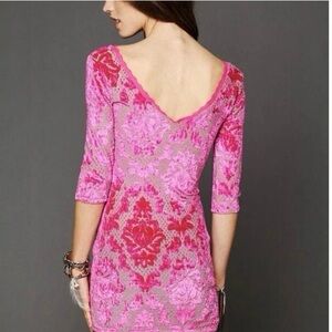 Vintage Intimately Free People Velvet Burnout Dress